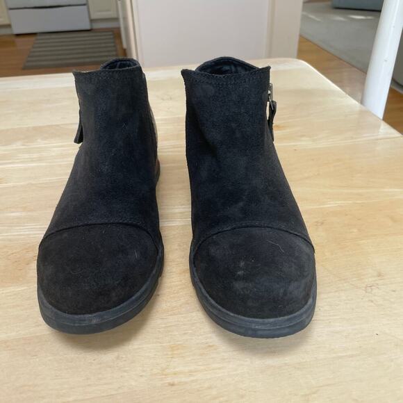 SOREL Major Low Black Suede Leather Side-Zip Women's Ankle Booties - Size 7 - Picture 13 of 15